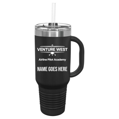 40oz Travel Mug with handle - optional personalization with name Thumbnail