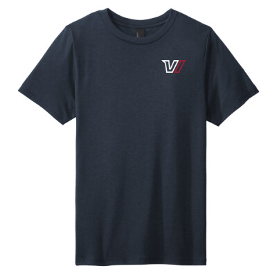 YOUTH Triblend T-shirt - left chest white & red logo Thumbnail