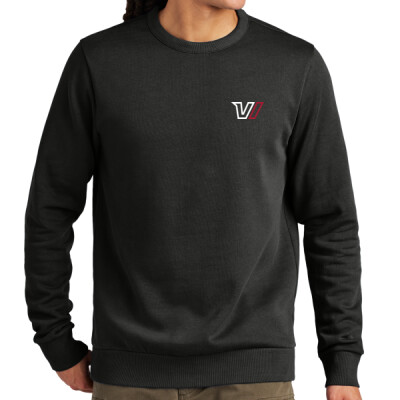 District Wash Fleece Crew - left chest white & red logo  Thumbnail