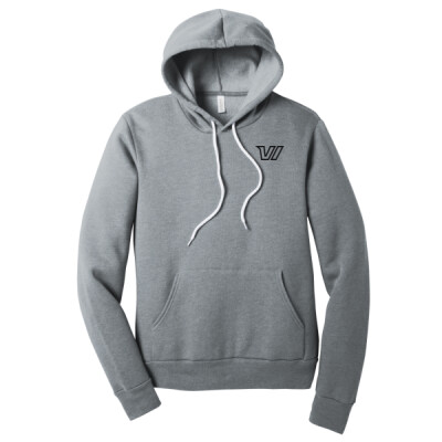 Bella Canvas Sponge Fleece Hoodie - left chest black logo Thumbnail